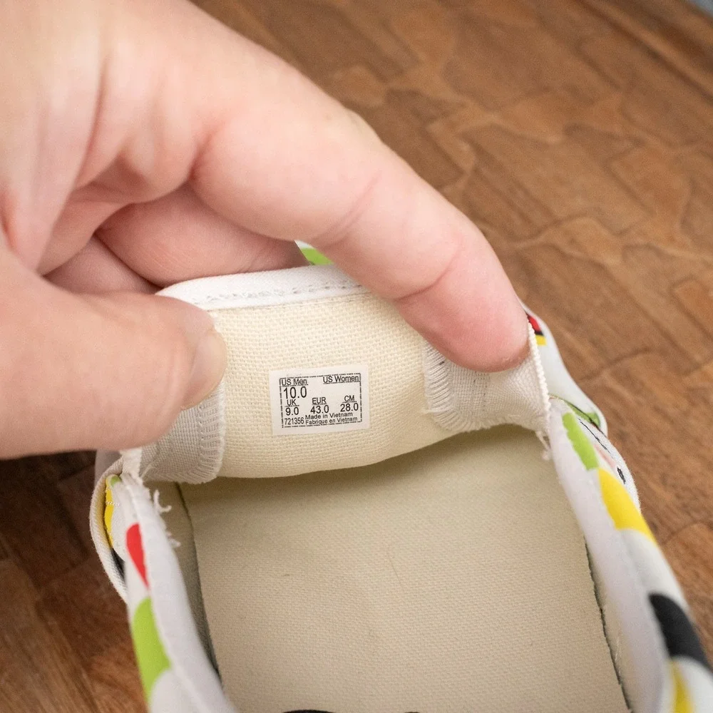 Vans x Disney World Slip-on Disney Character Button - Size M 10 / W 11.5